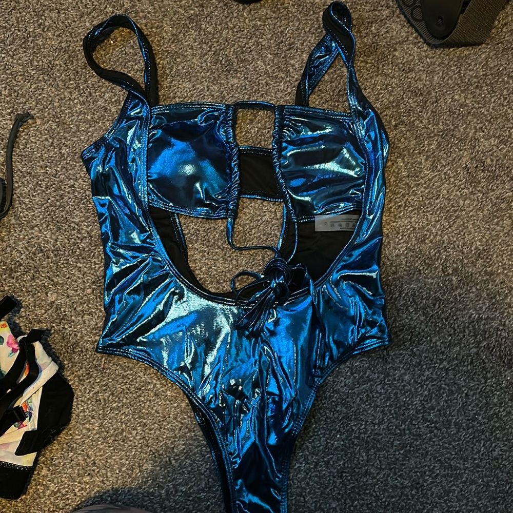Sexy blue swimsuit